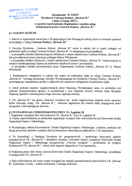 Zarządzenie nr 3/2015 w sprawie wprowadzenia Regulaminu i