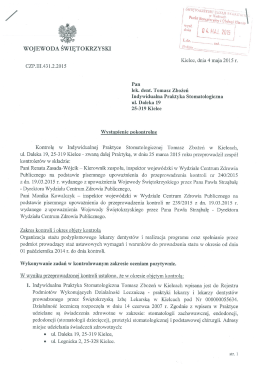 Wystąpienie pokontrolne