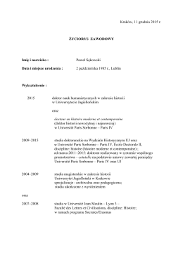 Pobierz Curriculum Vitae