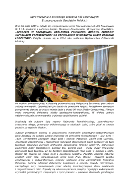 Sprawozdanie z otwartego zebrania Kół Terenowych 6 maja 2015