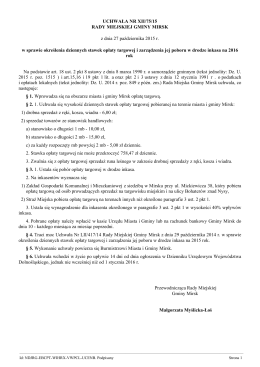 Uchwała Nr XII/75/15 z dnia 27 października 2015 r.
