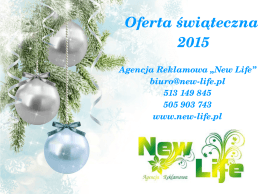 Oferta świąteczna 2015 - New Life