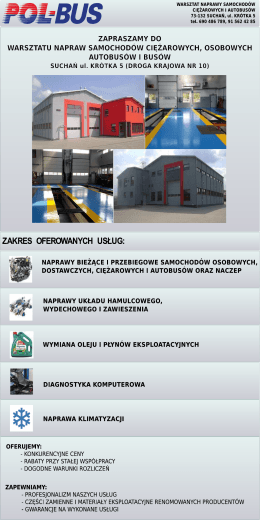 ZAPRASZAMY DO - POL-BUS