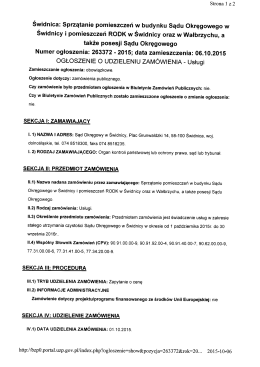 Świdnicy i pomieszczeń RODK w Świdnicy oraz w Wałbrzychu, a