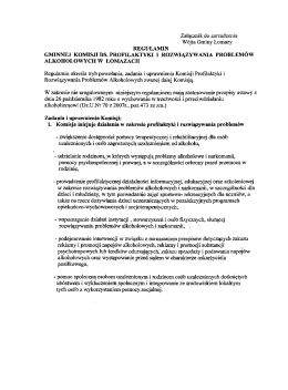 Regulamin Gminnnj Komisji Rozwiązywania Problemów