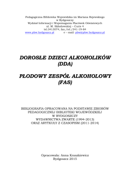 dorosłe dzieci alkoholików - Pedagogiczna Biblioteka Wojewódzka