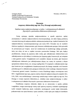Recenzja - Wydział Matematyczno-Przyrodniczy Akademia im. Jana