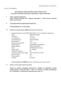 Ogloszenie o II przetargu Zgorznica - Archiwum