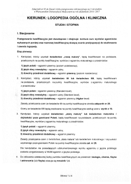 KIERUNEK: LOGOPEDIA OG&Oacute;LNA I KLINICZNA