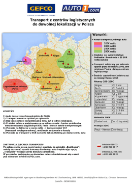 Transport z centr&oacute;w logistycznych