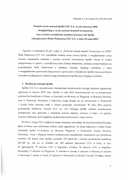 Zwięzła ocena sytuacji Spółki pobierz