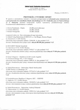 Wyb&oacute;r najkorzystniejszej oferty