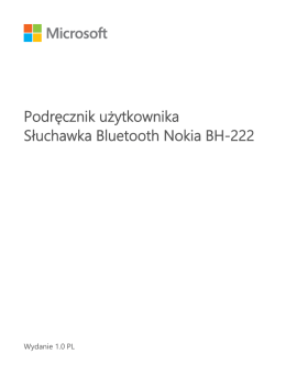 Podręcznik użytkownika Słuchawka Bluetooth Nokia BH