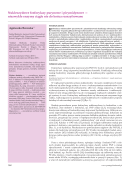 Nukleozydowe fosforylazy purynowe i pirymidynowe