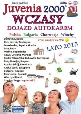 Katalog do pobrania WCZASY Z DOJAZDEM