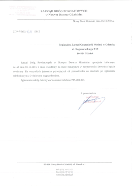 zasady otwierania mostu na rzece Szkarpawie w m. Drewnica od