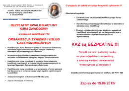 Nabór na KKZ 2015/16 - kwalifikacja T15