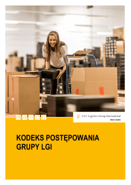 kodeks postępowania grupy lgi - LGI Logistics Group International
