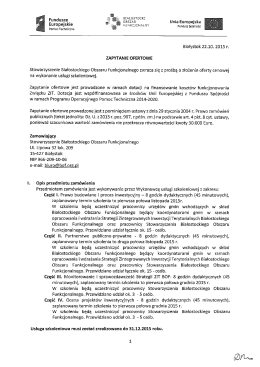 Zapytanie - Stowarzyszenie BOF