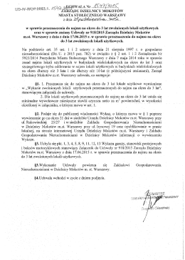w sprawie przeznaczenia do najmu na okres do 3 lat zwolnionych