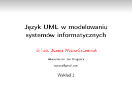 Jezyk UML w modelowaniu systemów informatycznych