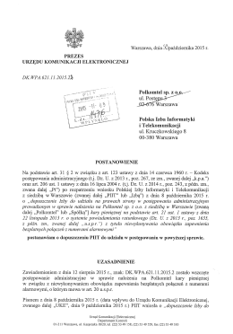 URZĘDU KOMUNIKACJI ELEKTRONICZNEJ