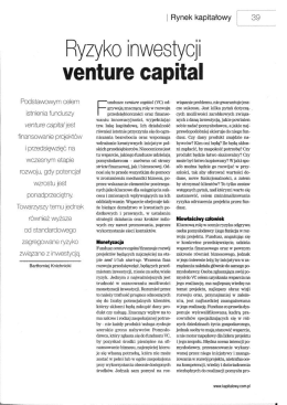 Ryzyko inwestycji venture capital