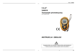 VA6510 Termometr pirometryczny INSTRUKCJA