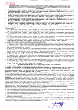Obwieszczenie Wójta o ponownymwyłożeniu do publ. wglądu
