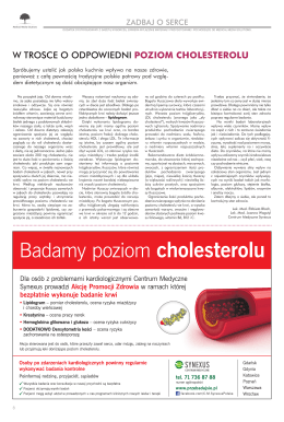 W trosce o odpowiedni poziom cholesterolu, Gazeta Wyborcza
