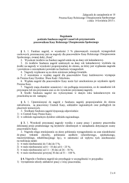 Załącznik do zarządzenia nr 10 Prezesa Kasy Rolniczego