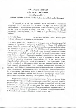 Zarz WG 93 2015 w sprawie odwołania Dtrektora