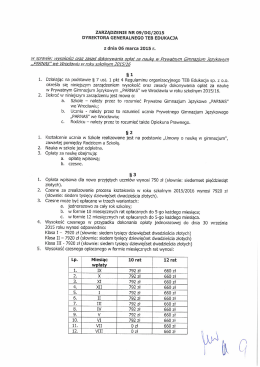 Regulamin opłat - pobierz  - PARNAS