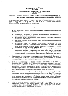 zARzĄDzENlE NR íí/zms REKToRA wARszAwsKit