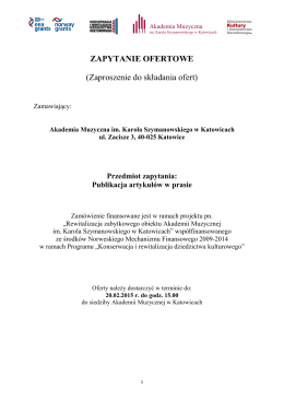 plik PDF - Akademia Muzyczna im. Karola Szymanowskiego w