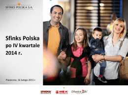 Grupa Sfinks Polska po IV kwartale 2014 r.