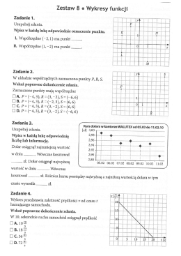 Zestaw 8 - Wykresy funkcji