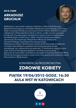 Dr n. farm. Arkadiusz Gruchlik