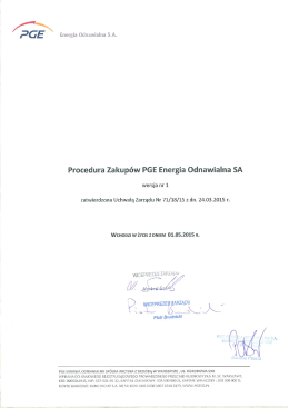 Procedura Zakupów PGE EO S.A.