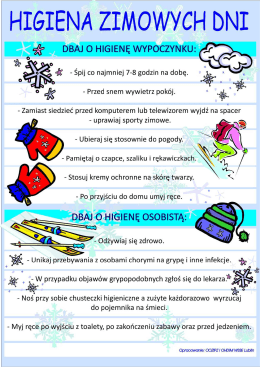 ~ HIGIENA zIMoWYcH DNI