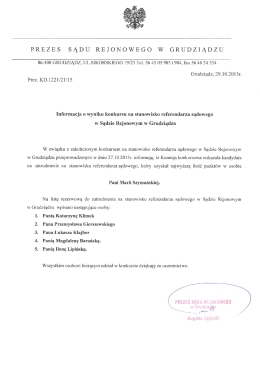 PREZES SĄDU REJONOWEGO W GRUDZIĄDZU