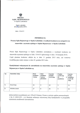 PREZES SĄDU REJONOWEGO