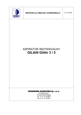 Instrukcja obsługi GilAir 3 i 5