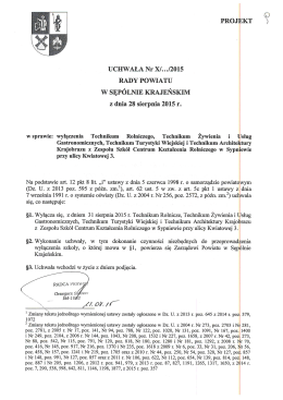 w sprawie wyłączenia Technikum Rolniczego, Technikum Żywienia i