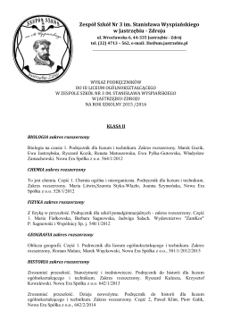 Podreczniki LO II 2015-16 - Aktualności Zespół Szkół nr 3 im