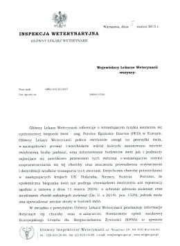 Informacja dla hodowc&oacute;w świń i podmiot&oacute;w zajmujących się