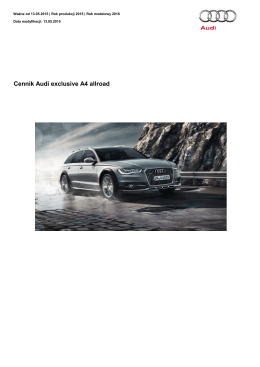 Cennik Audi exclusive A4 allroad