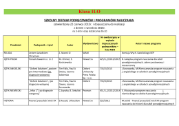 Podręczniki obowiązujące w roku szkolnym 2015/16 w klasach I