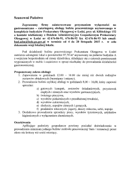 Szanowni Państwo - Prokuratura Okręgowa w Łodzi