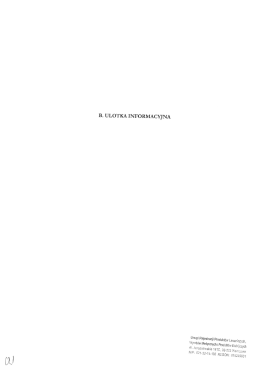 B. ULOTKA INFORMACYJNA